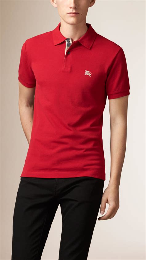 red burberry london polo|burberry polo shirts men's outlet.